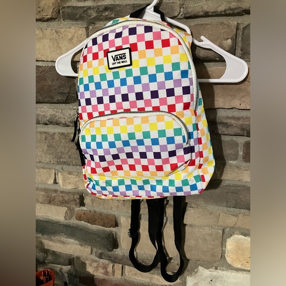Vans Handbags - Vans Mini Rainbow Checkered Backpack